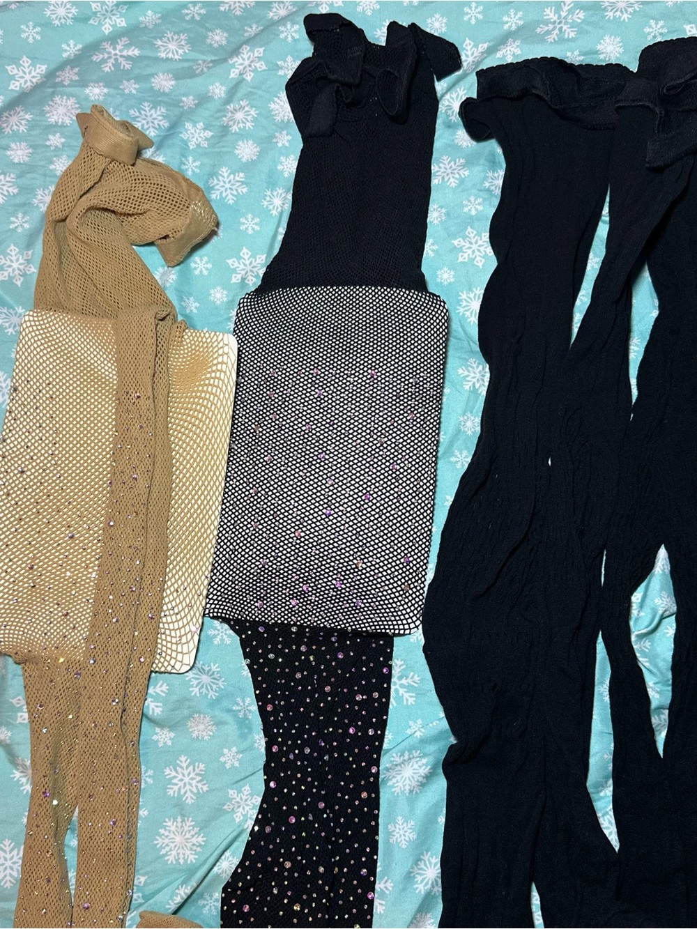 Bundle of Rhinestone Tights and Black Tights